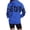 Blue, variant on Womens Oversized Hoodies Back Letter Print Long Sleeve Hooded with Pocket Casual Y2k Winter Sweatshirts Army Green
