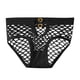 thumbnail image 3 of Gibobby Ropa interior bikini elástica para mujer Bragas mujer Calzoncillos cintura media sexy Figura Diseño red Ropa interior hueca Lencería alta elasticidad（Negro， L), 3 of 5