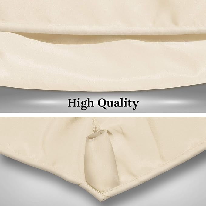 ALUVIERA 10' Umbrella Canopy Top Cover Patio Replacement Top Cover 8 Ribs Outdoor Sunshade