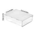 thumbnail image 2 of PureCasa Under Desk Drawer Slide Out Plastic Desktop Organizer for Stationery, Self-Adhesive Attachable Hidden Under Desk Storage Drawer for Office Home, 1 Pack, White, 8.3"x6.7"x2.2", 2 of 7