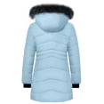 thumbnail image 3 of ZSHOW Women's Puffer Jacket Windproof Puffer Coat Warm Hooded Puffer Coat Light Blue S, 3 of 9