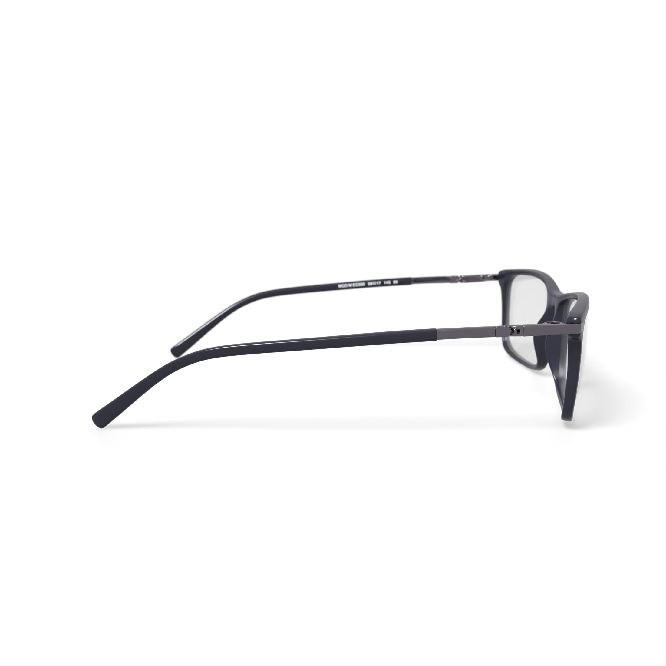 EasyClip Men's EC500 Rectangular Prescription Eyeglasses with Case, Black