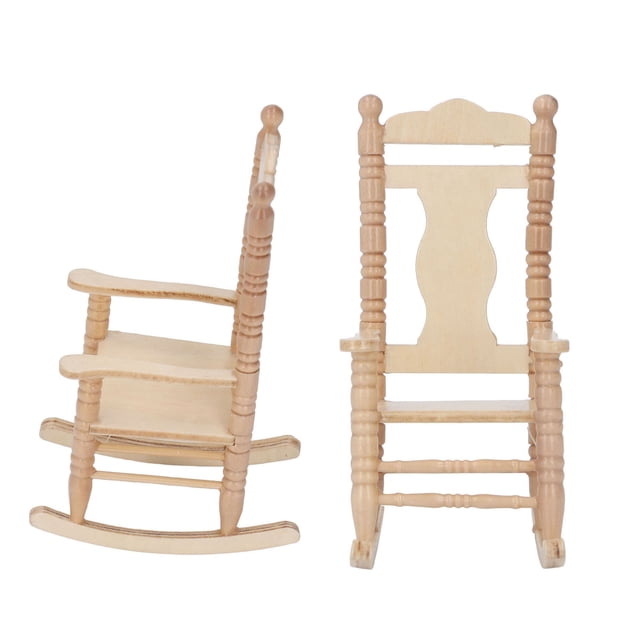 1:12 Mecedora Para Casa De Muñecas, Decoración De Madera Exquisita Silla En Miniatura Para Casa De Muñecas Encantadora Para El Hogar ANGGREK Otros