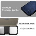thumbnail image 3 of TUDIA Leather Magnetic Case Compatible for AliveCor Kardia Mobile, Leather Protective Travel Case Magnetic Closure with Keyring for KardiaMobile EKG Heart Monitor (Blue), 3 of 7