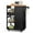 Black, variant on Asofer Kitchen Island Cart on Wheels, Small Coffee Cart with Storage and Drawer, White