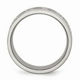 thumbnail image 2 of Solid Titanium Roman Numerals Number 8mm Men's Flat Wedding Brushed Matte Finish Band Ring Size 13, 2 of 7