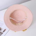 thumbnail image 4 of Baby Toddler Girls Straw Hat with Bowknot Summer Beach Hat Sun Protection Hat, 4 of 4