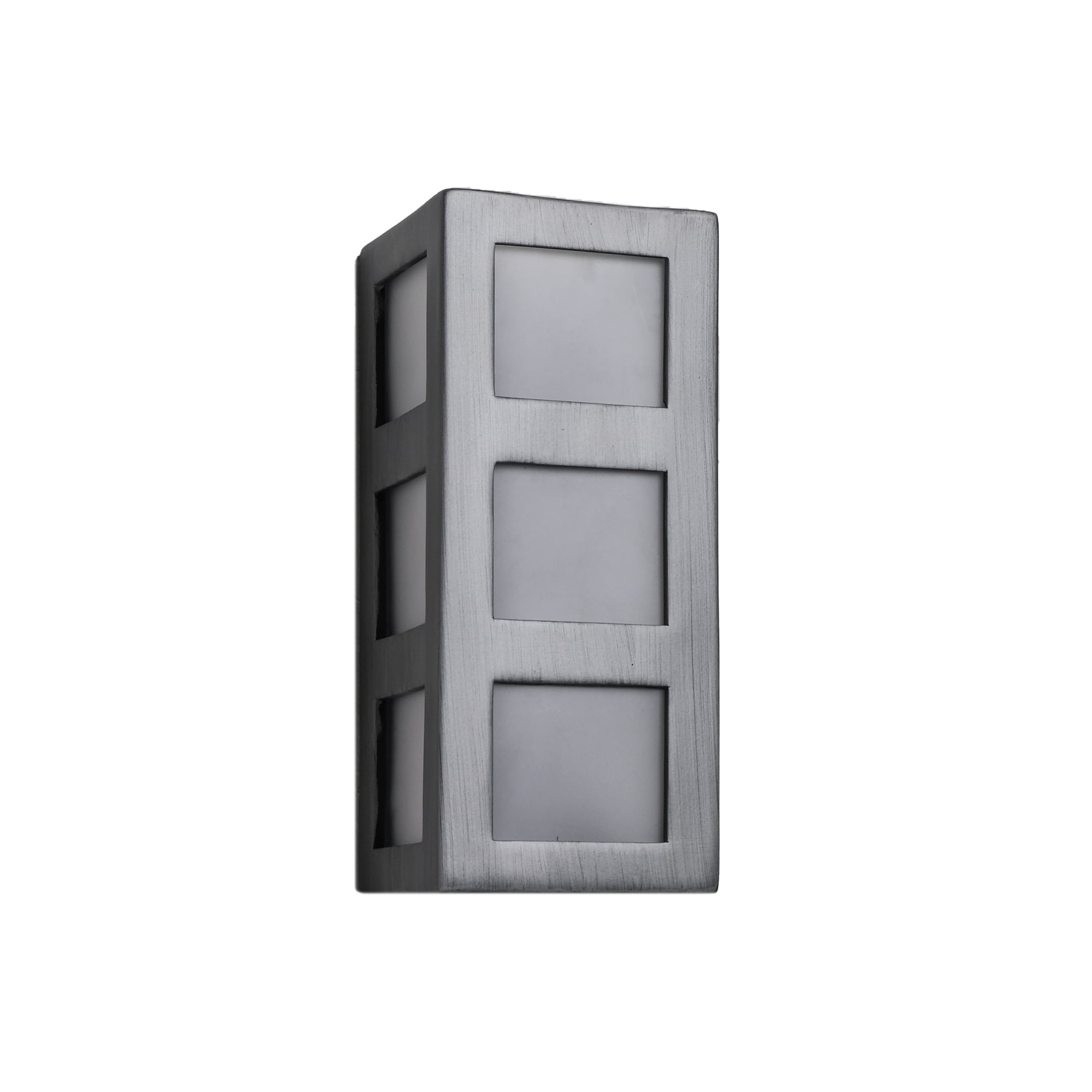 Luxury Lighting Varien Bay 12.5" High Ceramic Outdoor Wall Light, Rubbed Pewter Finish, LED Bulb Included