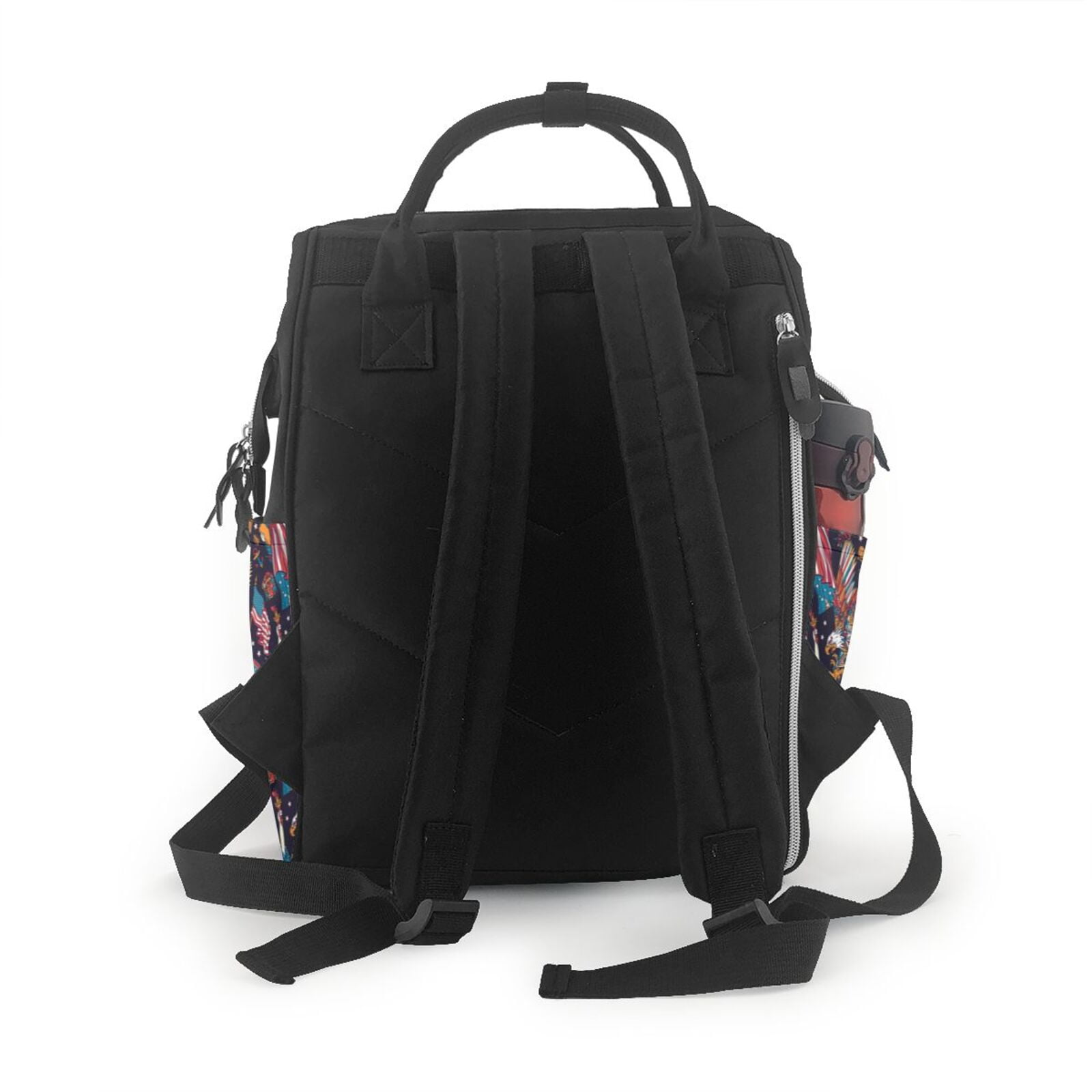 Fuzoiu United States Of America Print Diaper Bag Backpack,Baby Essentials Travel Tote,Multi function Waterproof Diaper Bag, Travel Essentials Baby Bag - Unisex