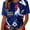 Blue-I, variant on Women’s France Soccer Jersey, Camiseta De Francia, French Rooster Flag Print Short Sleeve Fan Football Tee, Slim Fit Breathable Casual Game Day T-Shirt Plus for Adult Ladies