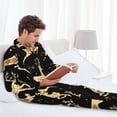 thumbnail image 6 of Goofa Christmas Gold Deers for 2-piece Loungewear Set Men’s Sleepwear Set Soft PJs Cozy loungewear Comfy Sleep Set Winter Pajamas-Large, 6 of 7