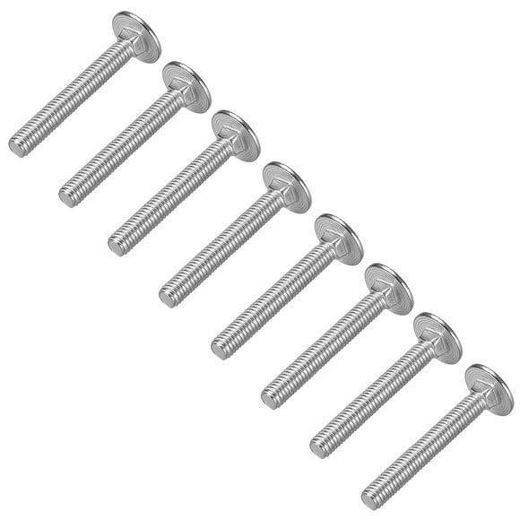 Unique Bargains Carriage Bolts, Neck Carriage Bolt, Round Head, Square Neck, Stainless Steel M6x50mm 8 pcs