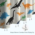 thumbnail image 6 of Beige Cartoon Dinosaurs Palms Pattern Shower Curtain 36"x72" ,Bathroom Decorative Shower Curtains Set with 12 Hooks,Modern Waterproof Washable Shower Curtain, 6 of 6