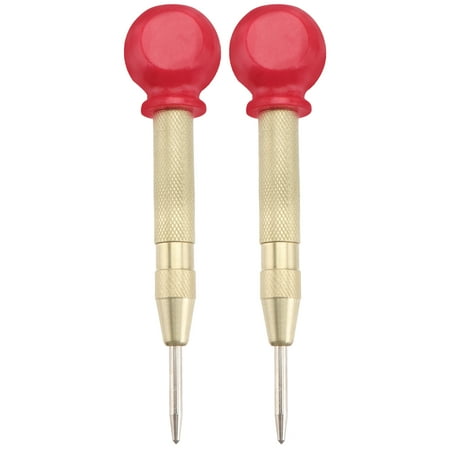 

2Pcs 130MM HSS Automatic Spring Loaded Copper Center Punch Tool High Hardness Determine Drilling Position with Handle fo