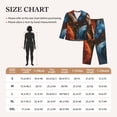 thumbnail image 4 of Pofeuu Red And Blue Fire Dragon F Print Womens Pajamas Set Long Sleeve Sleepwear Button Down Nightwear Soft Pj Lounge Sets Button Down Pajamas Women-Large, 4 of 7