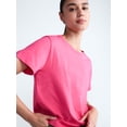 thumbnail image 5 of Free Assembly Women's and Women's Plus Cotton Cropped Boxy Tee with Short Sleeves, Sizes XS-4X, 5 of 6