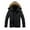 Black, variant on Outdoor Jacket Men's Cotton Jacket Winter Thickened Warm Hooded Jacket Suit