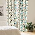 thumbnail image 2 of Ambesonne Abstract Window Curtains, Trippy Geometric Round, Each 28" W x 84" L, Aqua, 2 of 4