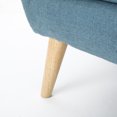 thumbnail image 6 of GDF Studio Alscot Mid Century Modern Fabric Tufted Oversized Loveseat, Blue and Natural, 6 of 8