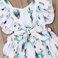 thumbnail image 3 of Newborn Infant Baby Girl Cactus Romper Jumpsuit Bodysuit Headband Clothes Outfit, 3 of 5