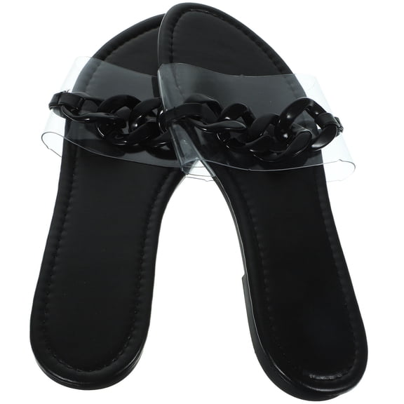 Hytrove Clear Flat Sandals For Women Fashion Style 1 Pair