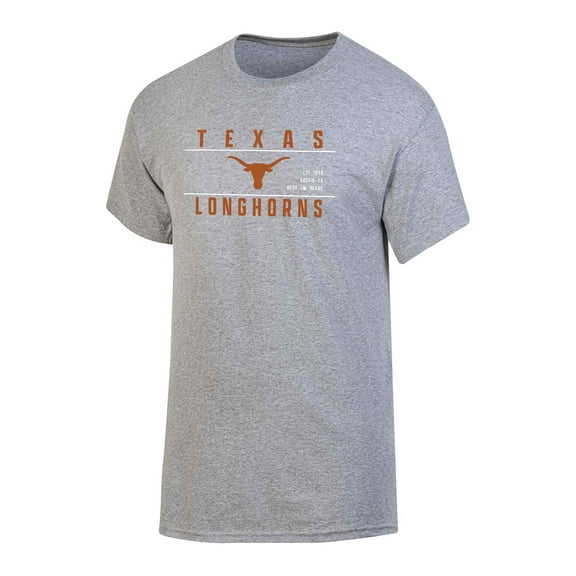 NCAA Men's Texas Longhorns Gray Bar Logo Crewneck Tee