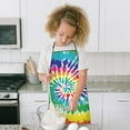 thumbnail image 4 of Colorful Tie Dye Pattern Kids Aprons for Girls and Boys,Adjustable Neck Strap Toddler Aprons for Kids Cooking Baking, 4 of 6