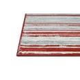 thumbnail image 5 of HR Red & Gray Rugs Stripped Pattern Area Rug 5x7 Contemporary Carpet Gray Ultra-Soft Luxury Living Room Area Rug, 5 of 7