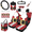 Christmas Decoration Design, variant on Chririnla Flowers Car Seat Protector Kit, with Car Seat Covers Seat Belt Cover Car Coasters Car Organizer Bag Car Rear View Mirror Cover