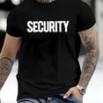 thumbnail image 1 of MBDMBD T-Shirt Décontracté à Col Rond pour Homme avec Imprimé de Sécurité Audacieux, Polyester, T-Shirt à Manches Courtes Confortable et Polyvalent pour l'Été, T-Shirt de Tous les Jours à Épaules Sécurisées, Texture Lisse, Chandail, 1 of 5