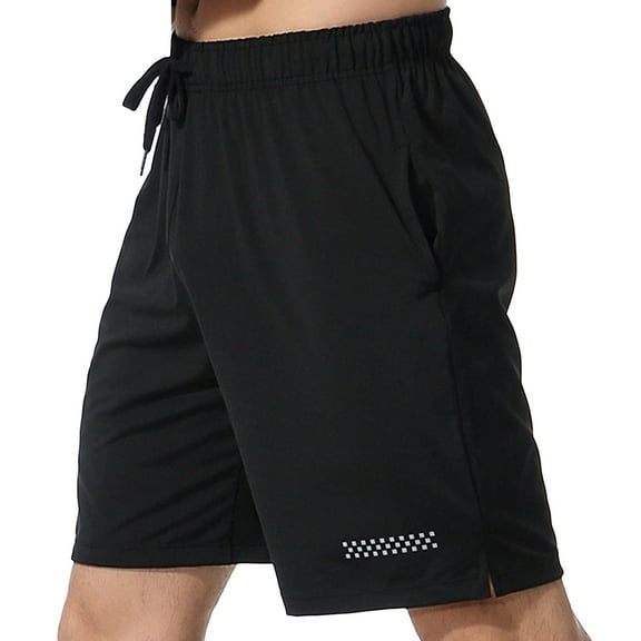 Sngxgn Men's Summer Beach Shorts Casual Lightweight Drawstring Shorts(Black,XXL)