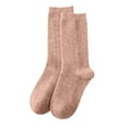 thumbnail image 1 of Women's Casual Home Solid Color Mid-Calf Socks, Warm Wool, Polyester, One Size Fits Shoe Sizes 35-42, 1 of 4