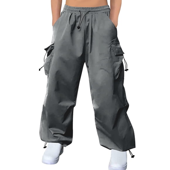 Wdfiry Pantalon Cargo Ample pour Homme Grande Taille Taille Haute Élastique Long Pantalon Cargo Décontracté Mode Urbaine Multi-Poches Pantalon de Randonnée, M-5TG