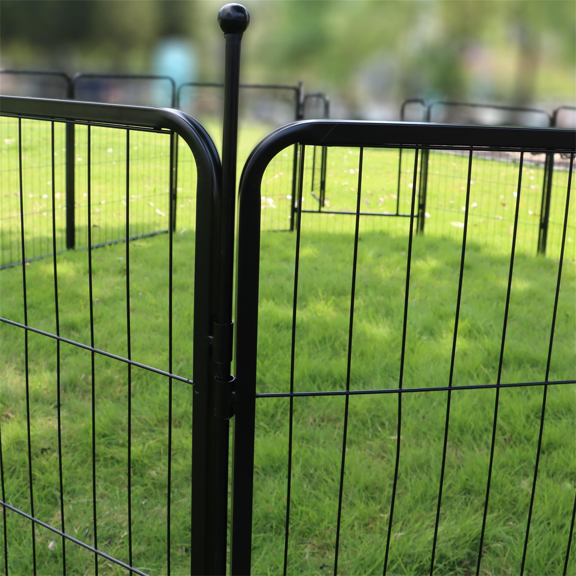 Pefilos 24 Panels Dog Playpen 40"x32" Pet Puppy Playpen for Medium Small Dogs Outdoor Exercise Pen Metal Indoor Dog Fence 3 Doors, Black Pefilos 24 Panels Dog Playpen 40"x32" Pet Puppy Playpen for Medium Small Dogs Outdoor Exercise Pen Metal Indoor Dog Fence 3 Doors, Black