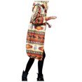 thumbnail image 1 of Moda mujer Vintage impreso abrigo chaqueta invierno cremallera manga larga Sudadera con capucha prendas de vestir exteriores Pompotops gfhjh23197, 1 of 5