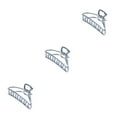 thumbnail image 2 of maskred Pinces de Mode Grand Style Simple à Portée de Main Style Simple Robuste Exquis Accessoires Barrettes pour Femmes Blanc / Arc 3Set, 2 of 6