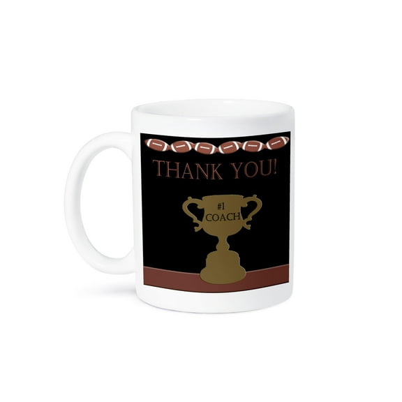 3dRose, Football Thank you Coach, 11oz Mug