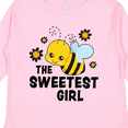 thumbnail image 4 of Inktastic The Sweetest Girl with Bee and Honey Combs Boys or Girls Long Sleeve Toddler T-Shirt, 4 of 5