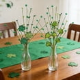 thumbnail image 2 of CQCYD 2Pcs St Patricks Day Shamrocks, Green Plastic Shamrock Cuttings Artificial Stems Decorations For Saint Patricks Day Party Home Bar Office Decor Spring Festival Irish Theme Celebration, 2 of 9