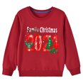 thumbnail image 4 of Odeerbi Toddler Boys Girls Christmas Crewneck Sweatshirts Fall Winter Cotton Pullover Sweatshirt Winter Christmas Letter Print Long Sleeve Sweatshirt Toddler Clothes Red, 4 of 5