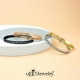 thumbnail image 6 of ‎555Jewelry Unisex ‎Elegant Stainless Steel Rectangle Link Chain Pattern Hinged Cuff Bangle Bracelets for Women & Men, Silver, 6 of 8