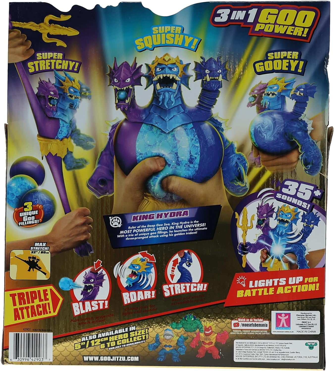 Heroes of Goo Jit Zu Deep Goo Sea King Hydra Action Figure (Triple