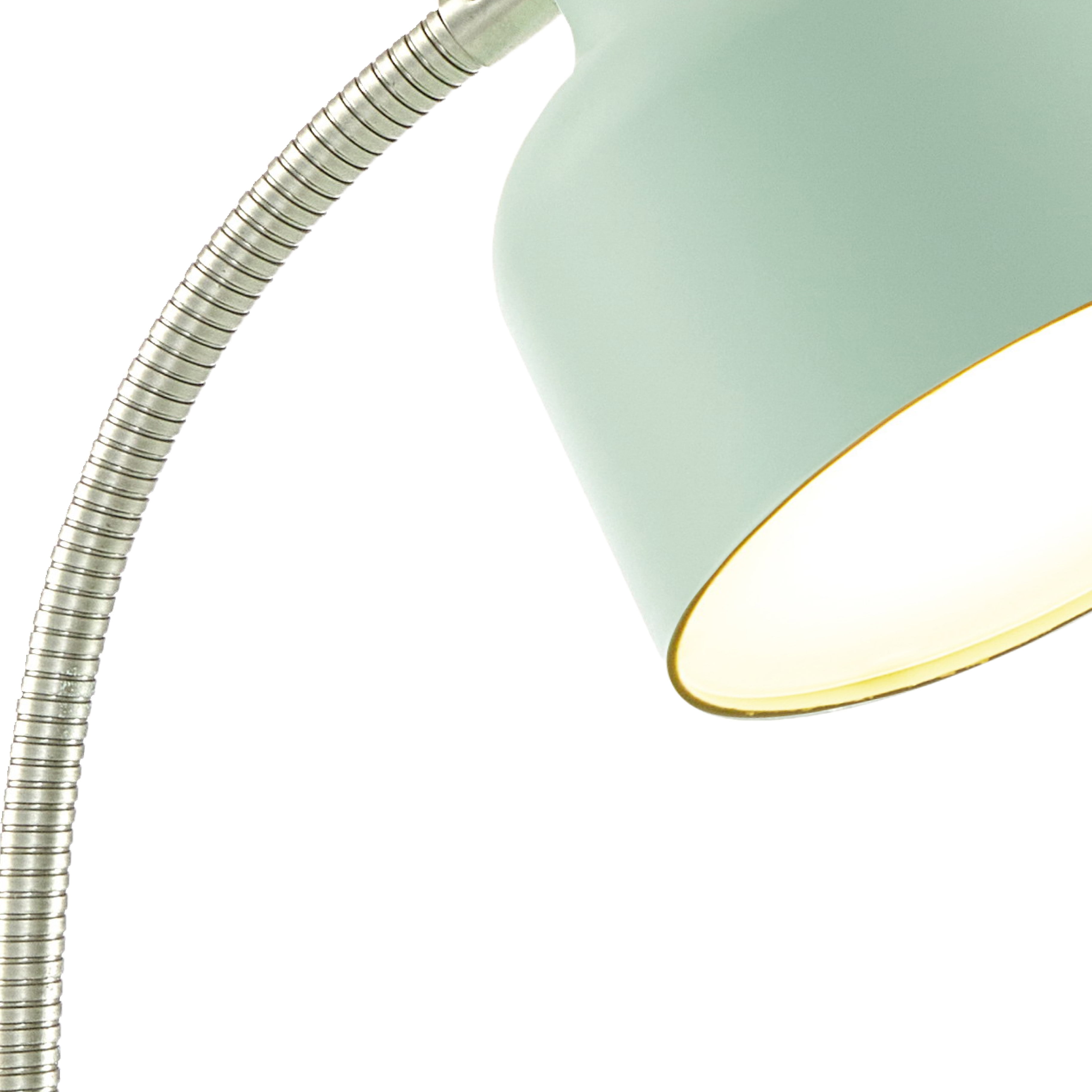 Mainstays 14 in LED Energy Efficient Green Gooseneck Desk Lamps Solid Print