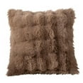 thumbnail image 2 of Bubble Plush Pillowcase Soft Velvet-Feel Stress Relief Lumbar Cushion Cover 17x17 inch for Sofa Bed Living Room Machine Washable Coffee Brown, 2 of 3