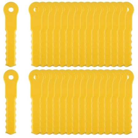 30Pcs Replacement Blades Compatible with Weed Warrior Push-N-Load 3 Blade Trimmer Head and Pivotrim Hybrid 2-N-1 Head