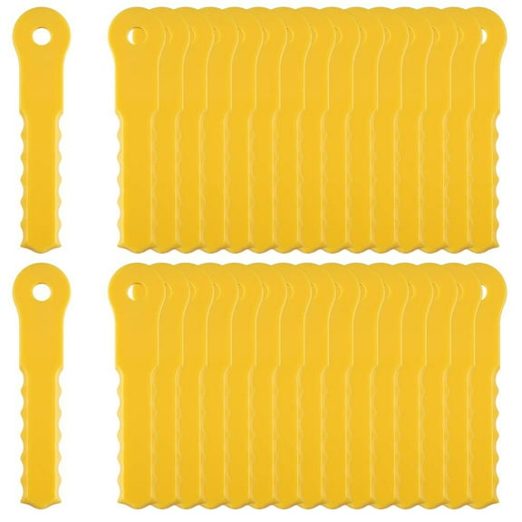 30Pcs Replacement Blades Compatible with Weed Warrior Push-N-Load 3 Blade Trimmer Head and Pivotrim Hybrid 2-N-1 Head