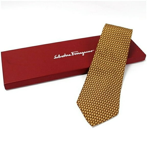 Pre-Owned Salvatore Ferragamo Silk Tie Unused Men's