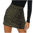 thumbnail image 2 of Xixinqiwan Summer Skirts for Women Clearance under $10,Mini Skorts for Women Leopard Printed Wrap Hip Short Skirts Zipper Side Split A-Line Mini Bodycon Skirt Pencil Club Skirts, 2 of 7