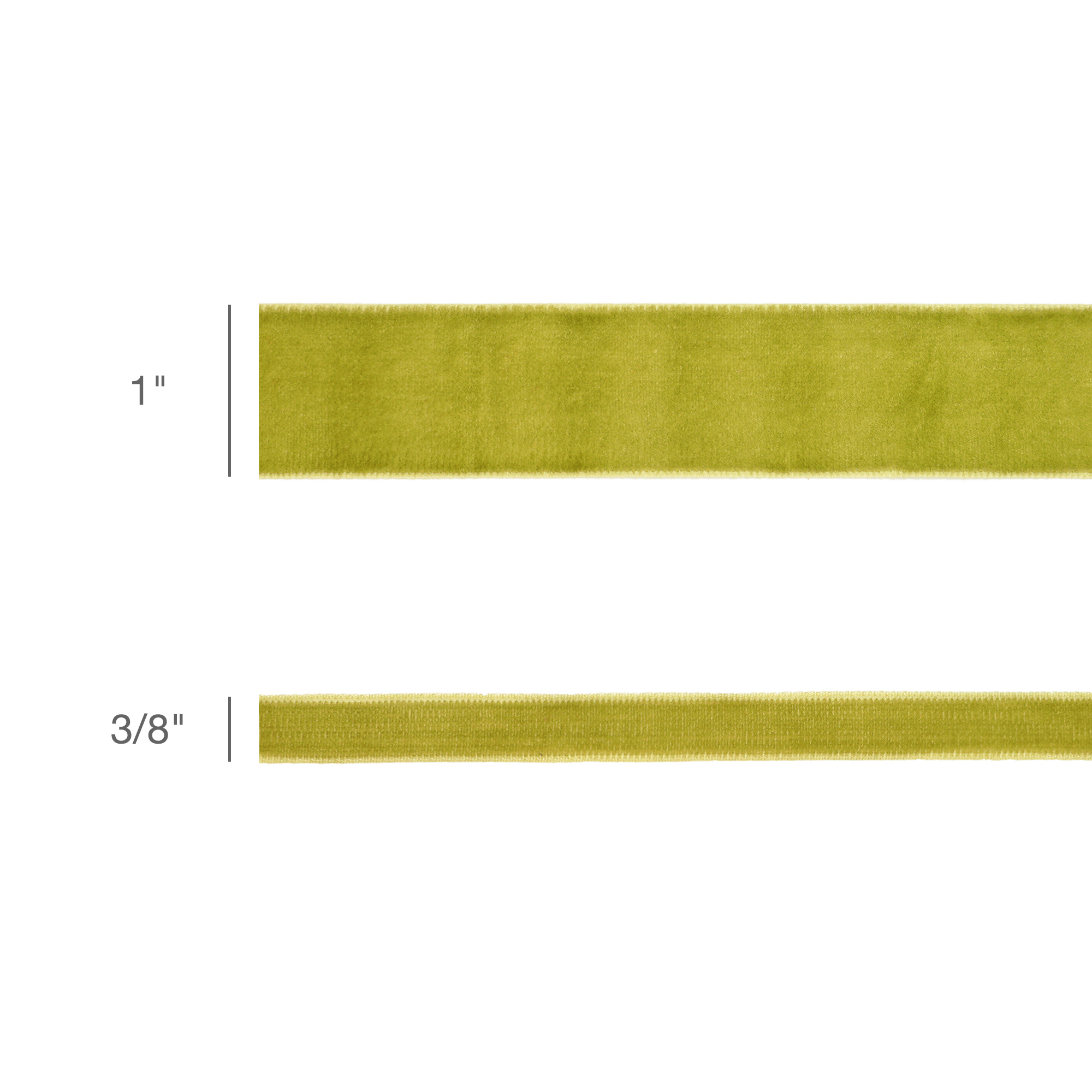 LaRibbons 1" Green Velvet Ribbon, 10 Yard Roll