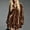 Brown, variant on Morttic Women's Elegant Solid Color Short Dress – Collared Long Puff Sleeve Loose Ruffle Hem Spring Fall Going Out Dress White,S